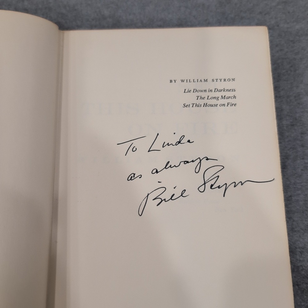 Set This House on Fire William Styron 1960 Signed by Author Hardcover VG/VG - Picture 5 of 6